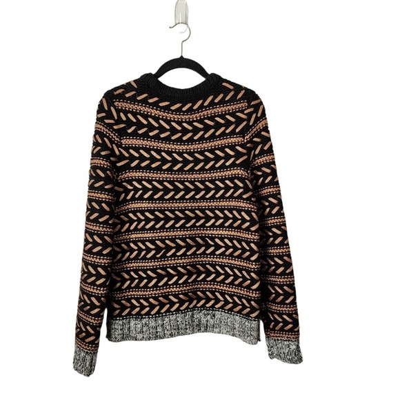 RAG & BONE Metallic Stripe Chunky Knit Sweater Dark Academia Size M - Picture 3 of 8